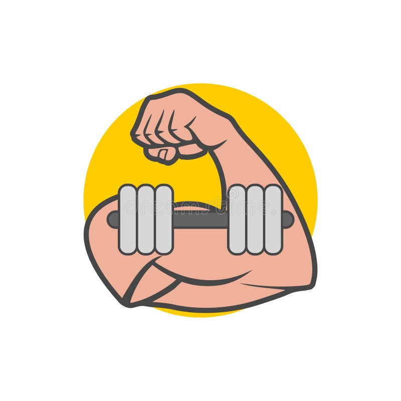 A strong arm showing its biceps muscle illustration Stock Vector