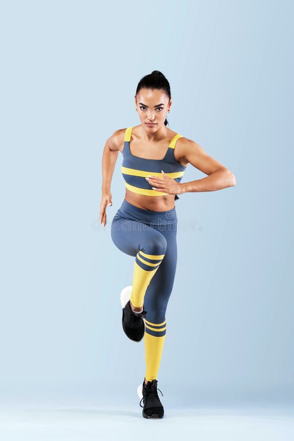 A Strong Athletic, Women Sprinter, Running Wearing in the Sportswear,  Fitness and Sport Motivation. Runner Concept with Stock Photo - Image of  people, competition: 117616656