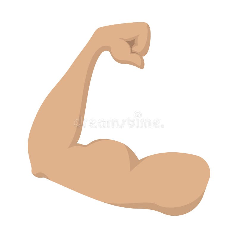 Strong biceps cartoon icon stock vector. Illustration of handsome ...