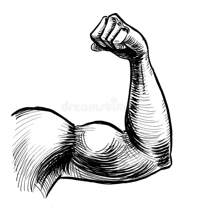 Flexing biceps stock illustration Illustration of strong 99725285