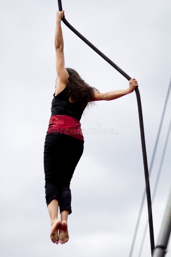 Strong female acrobat. royalty free stock images Strong female acrobat. royalty free stock images