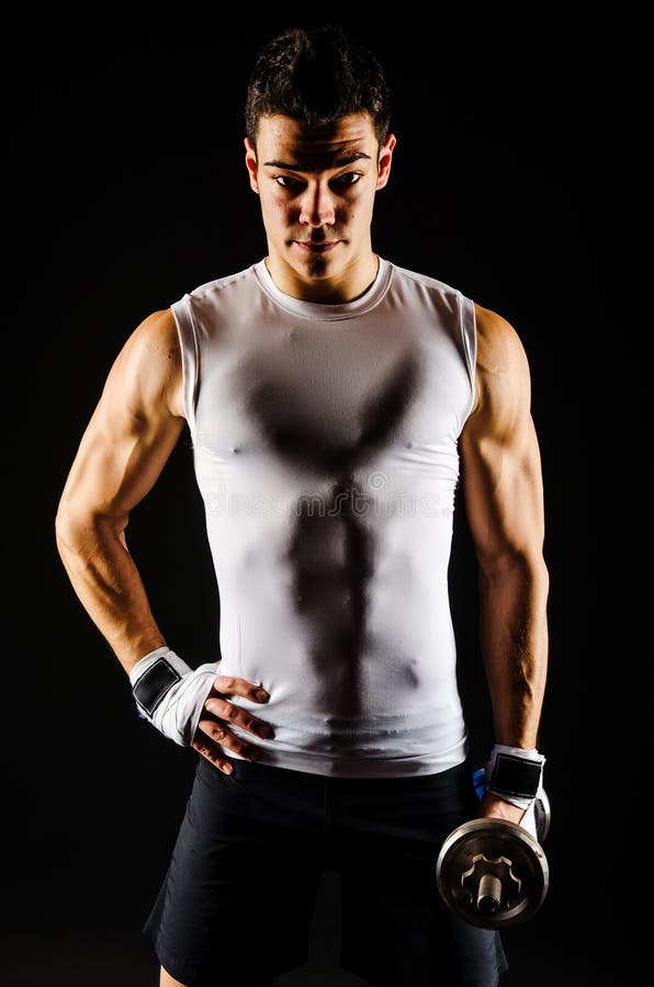 Strong fitness man relaxing after workout royalty free stock photos Strong fitness man relaxing after workout royalty free stock photos
