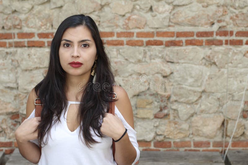 Strong looking ethnic woman with copy space stock photography Strong looking ethnic woman with copy space stock photography