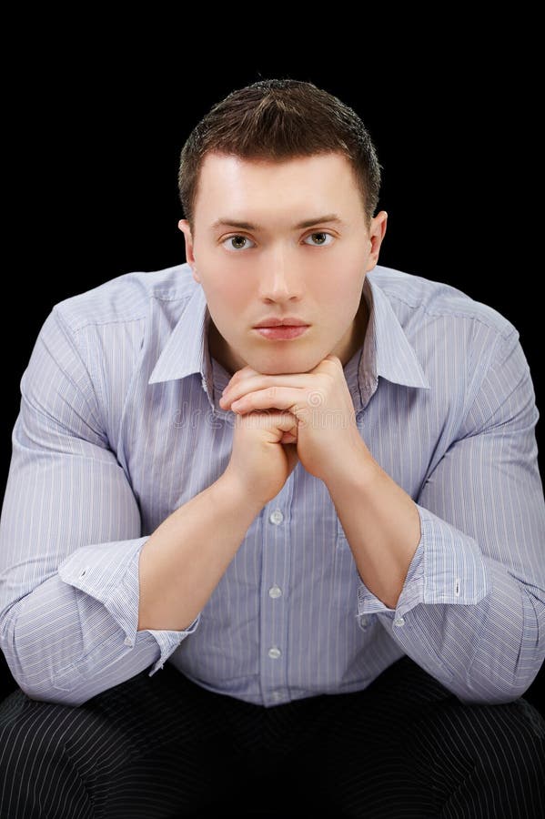 Strong man in shirt stock photo. Image of portrait, healthy - 16458316