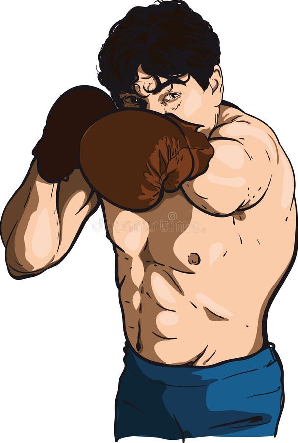 Boxing man stock illustration Boxing man stock illustration