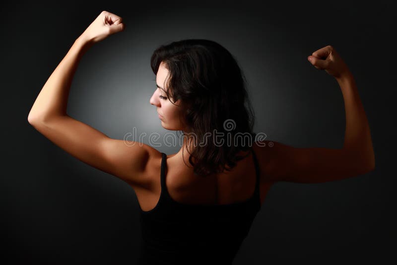 Young strong woman stock image. Image of power, woman 31696453