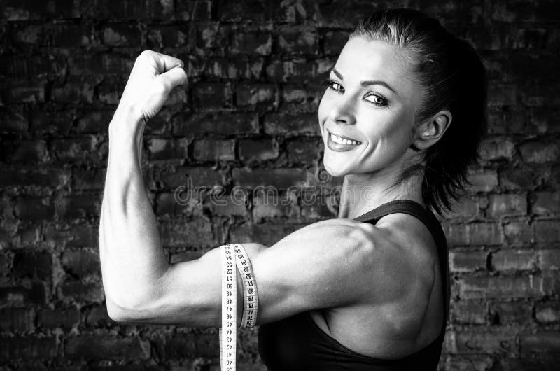 Strong woman stock image. Image of beautiful, bodybuilding 32127007