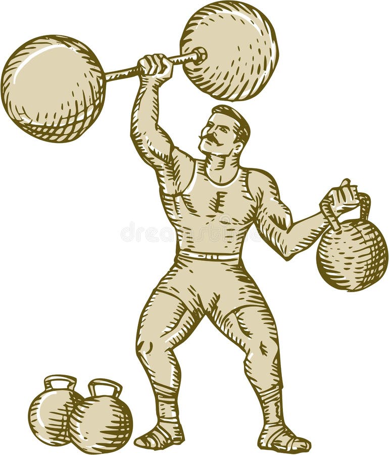 Strongman Lifting Barbell Kettlebell Etching