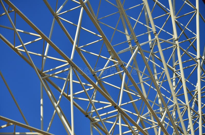 Structural details of a ferris wheel in an amusement Par stock photography