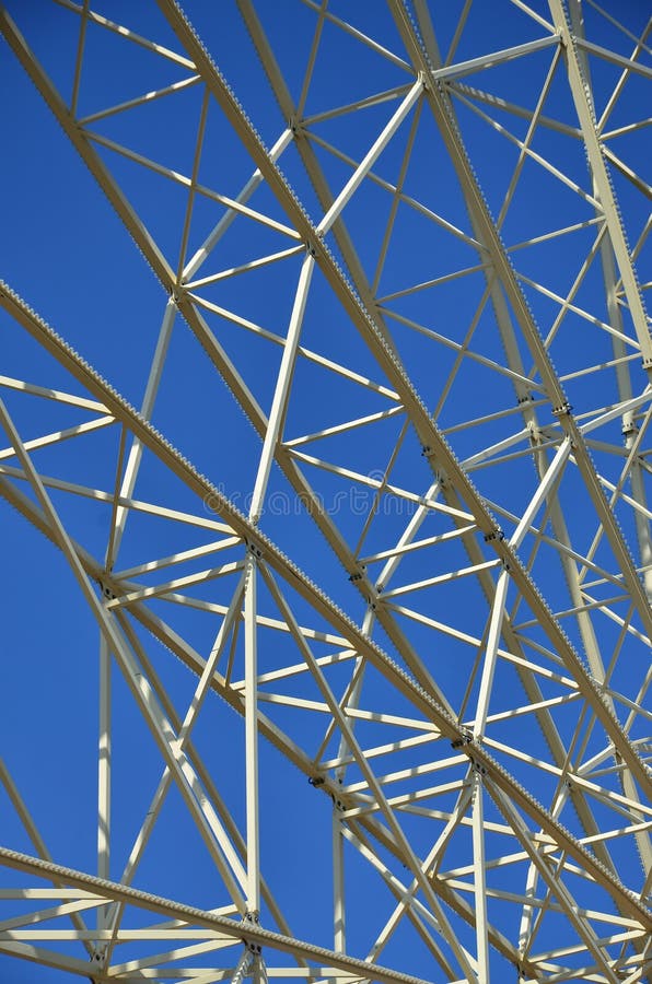 Structural details of a ferris wheel in an amusement Par stock photography