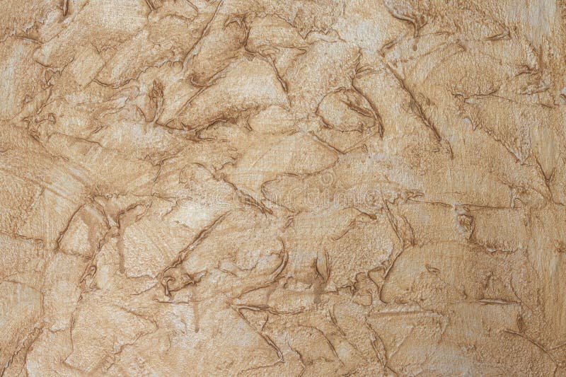 Structural Effect with Decorative Plaster. Modern Interior Wall Finish Using Plasterwork Stock