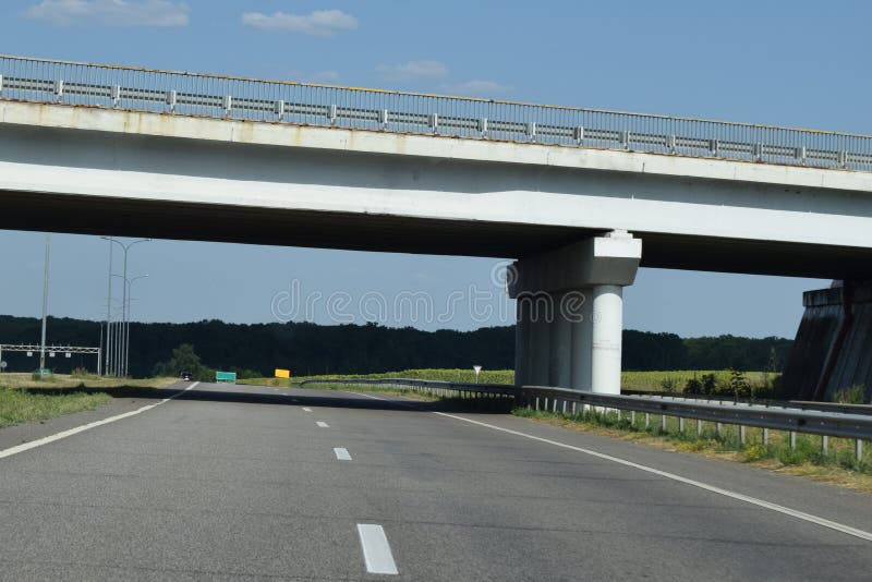 Structural Elements of an Old Steel Bridge. Stock Photo Image of