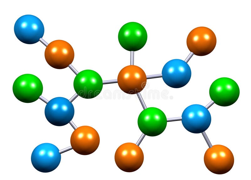 Structure atomique de molécule en chimie illustration stock Structure atomique de molécule en chimie illustration stock