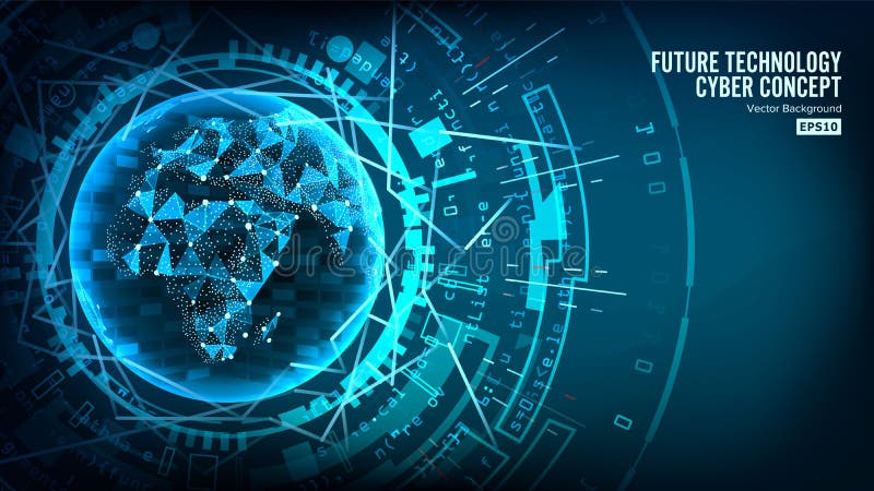 Structure futuriste de connexion de technologie Fond abstrait de vecteur cyberespace Les données électroniques se relient global illustration libre de droits Structure futuriste de connexion de technologie Fond abstrait de vecteur cyberespace Les données électroniques se relient global illustration libre de droits