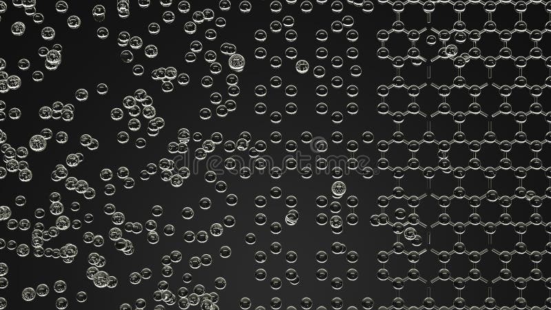Structure moléculaire de composition avec les boules en verre, rendu 3D illustration libre de droits Structure moléculaire de composition avec les boules en verre, rendu 3D illustration libre de droits
