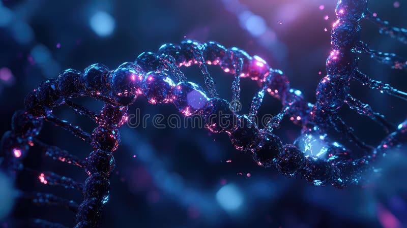 Structure pulsating DNA double helix stock illustration