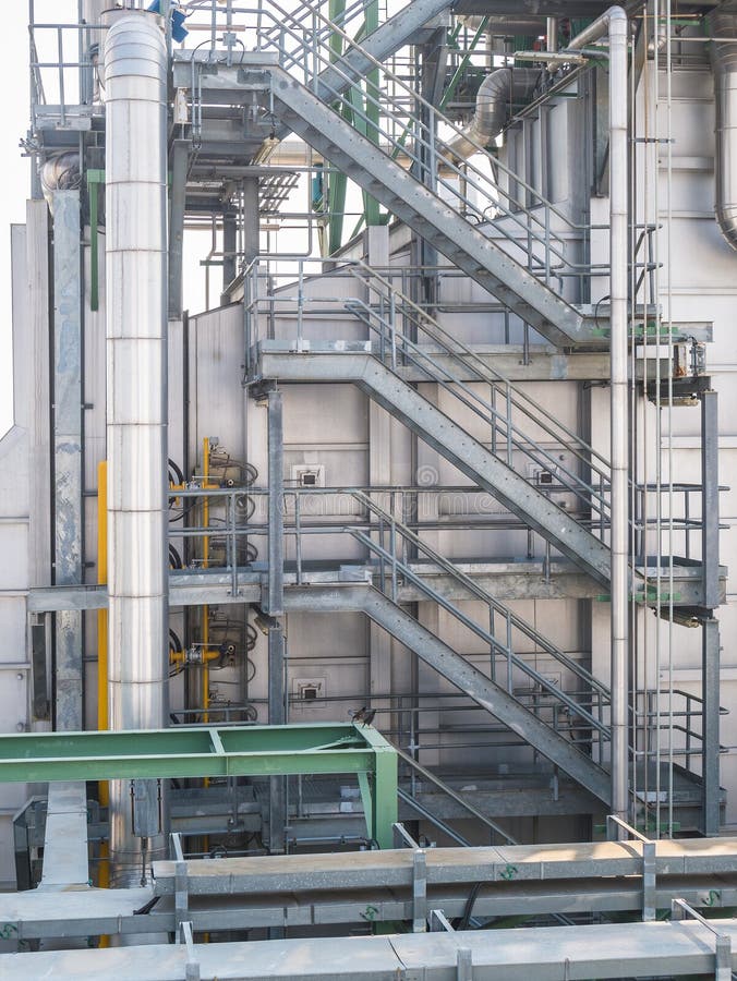 Structure of Turbine Tower of Power Generator Plant Stock Photo - Image