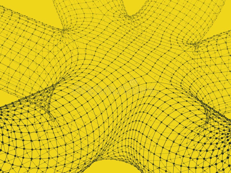 Structură conexiune 3d. stil de tehnologie futurist. design abstract. element geometric al latei. ilustrare vectorială stock illustration