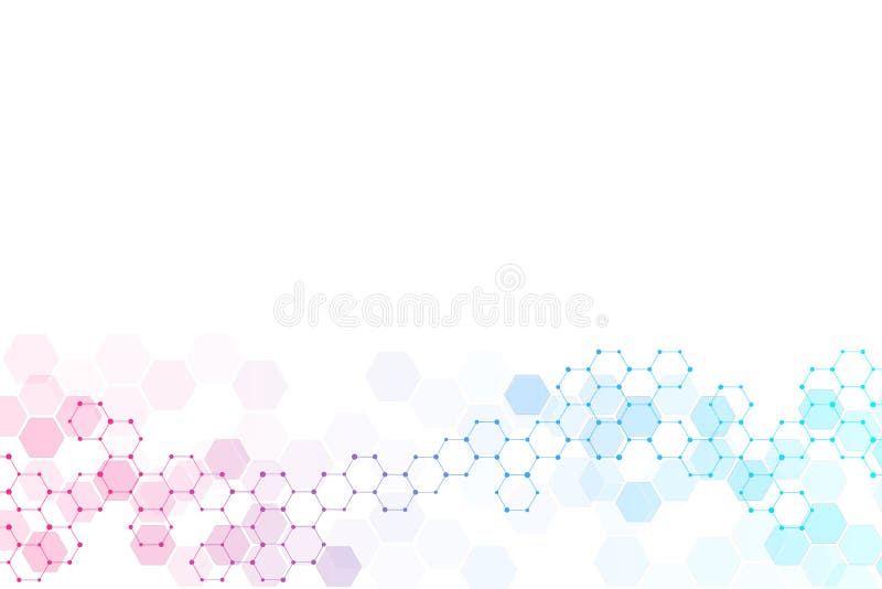 Structură moleculară abstractă și elemente chimice. știință și tehnologie medicală. fundal geometric vectorimetric stock illustration