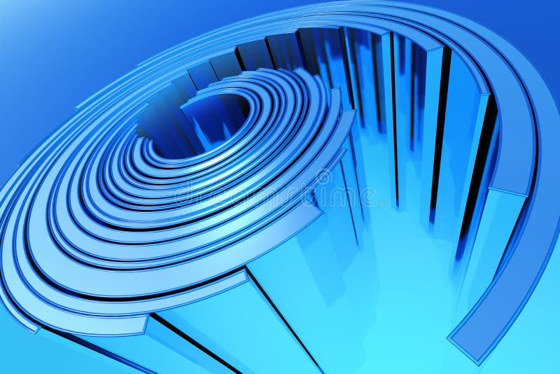 Structură spirală albastră abstractă vector illustration