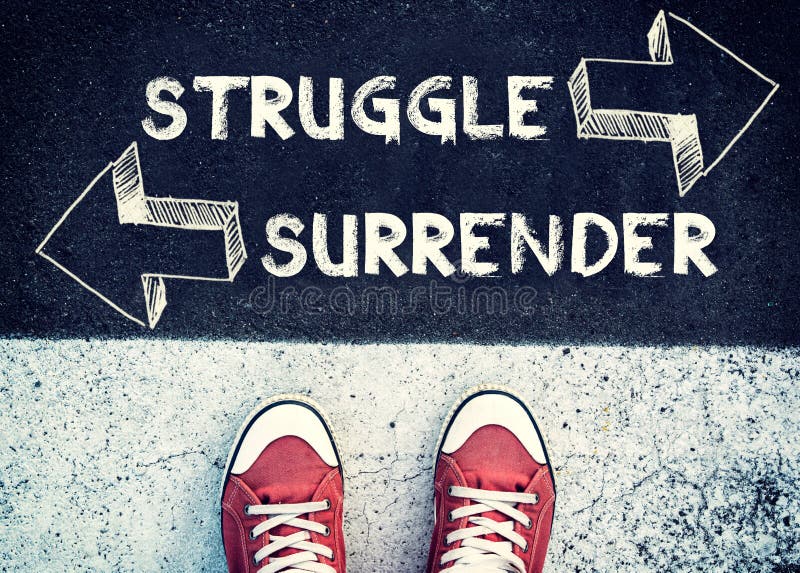 Struggle and surrender royalty free stock photography Struggle and surrender royalty free stock photography