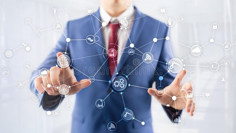 Struktur f?r organisation f?r workflow f?r process f?r industriell aff?r f?r teknologi p? den faktiska sk?rmen Blandade det smart royaltyfria bilder Struktur f?r organisation f?r workflow f?r process f?r industriell aff?r f?r teknologi p? den faktiska sk?rmen Blandade det smart royaltyfria bilder