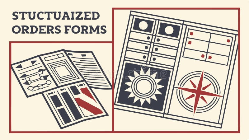 Strukturierte Orders Formsdesign-Geschäftsform Dokument Layout Bürounterlagen Organisieren Vektordesign Generative AI vektor abbildung