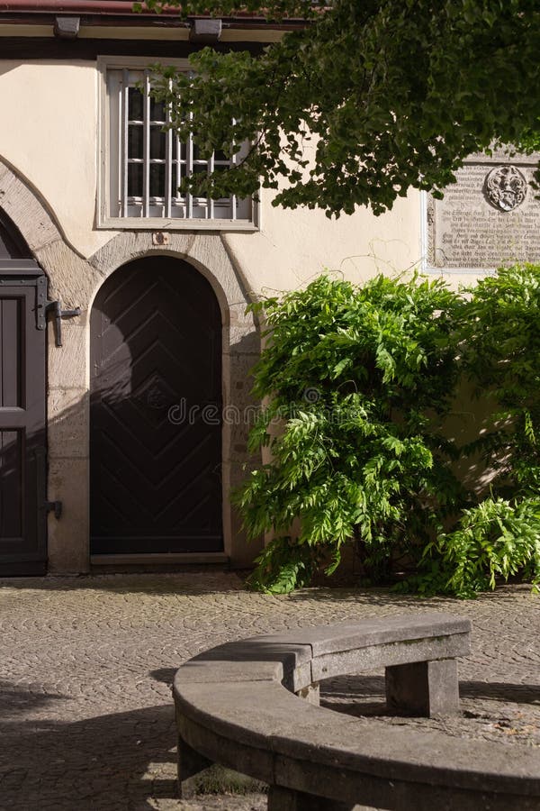 Struktury townhall fasady w południowym Germany i dach fotografia stock
