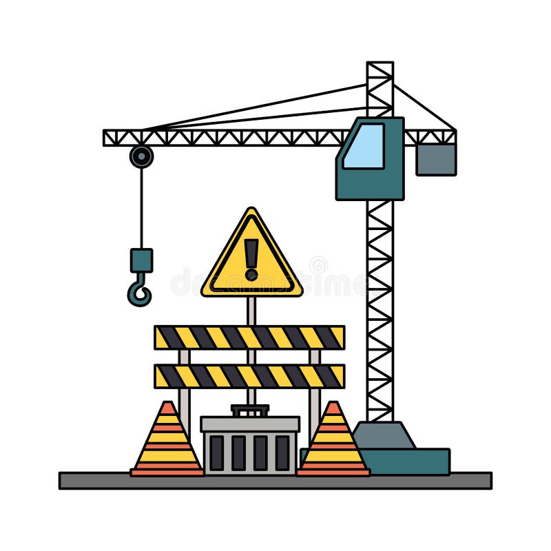 Strumenti della costruzione della gru royalty illustrazione gratis