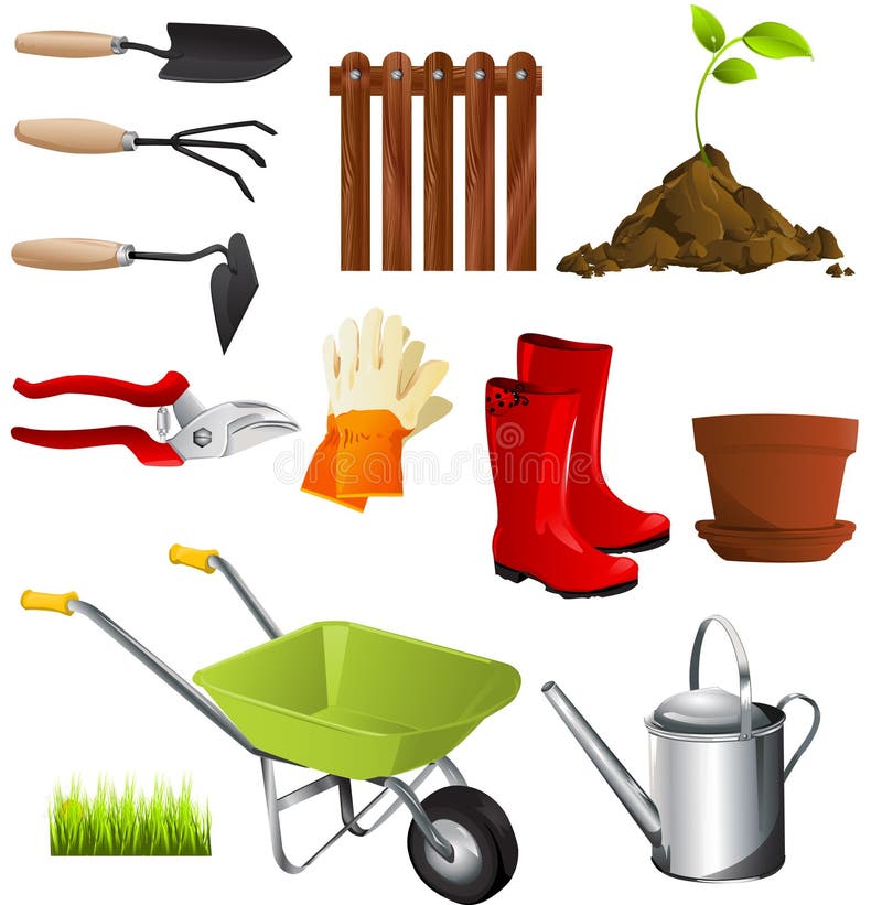 Strumenti di giardino illustrazione di stock Strumenti di giardino illustrazione di stock