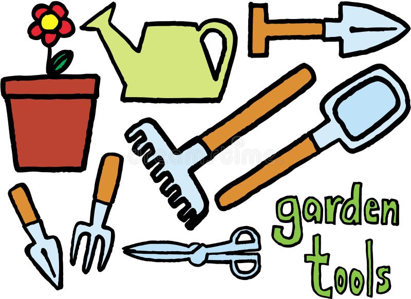 Strumenti di giardino illustrazione di stock Strumenti di giardino illustrazione di stock