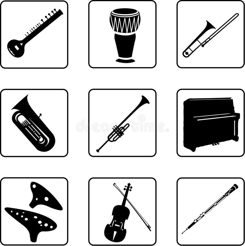 Strumenti musicali 5 illustrazione vettoriale