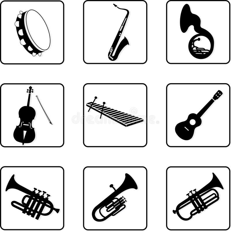 Strumenti musicali 6 illustrazione di stock