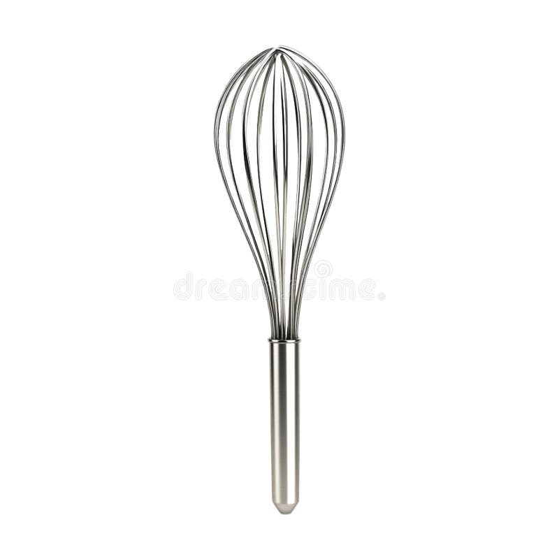 Strumento di Bakeware Beater di Uova di acciaio inossidabile su fondo trasparente generato ai.