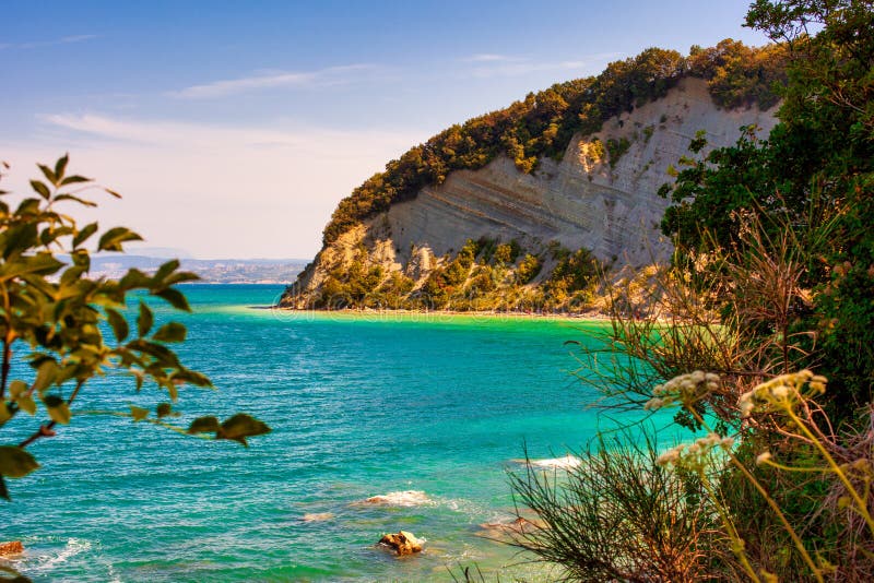 Strunjan cliff on the Coast linę of Slovenia