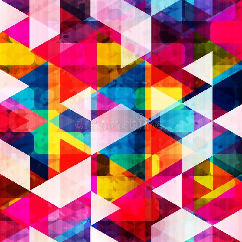 Struttura astratta geometrica colorata psichedelica di lerciume del modello dei poligoni