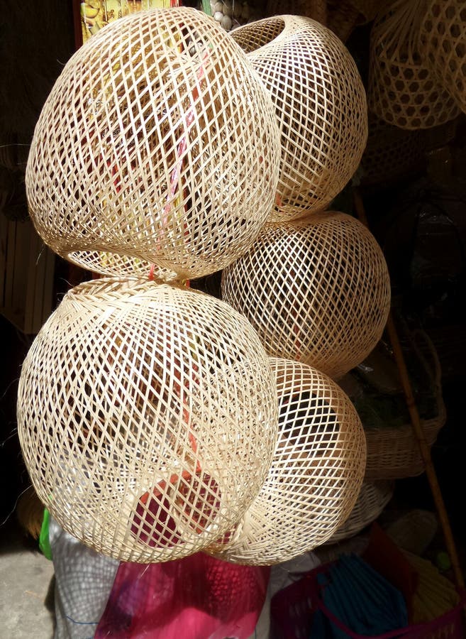 Struttura badketry della lampada di bambù fotografia stock libera da diritti Struttura badketry della lampada di bambù fotografia stock libera da diritti