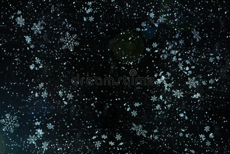 Struttura blu della neve del fondo di Natale, astrazione, fiocchi di neve