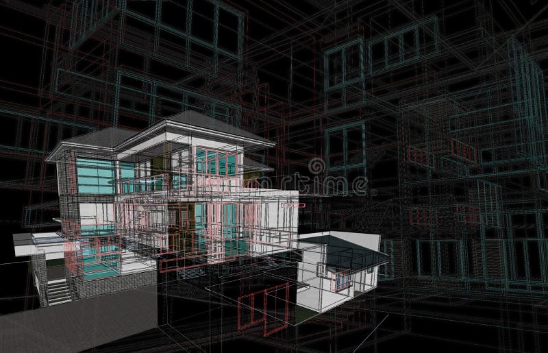 Struttura del cavo di prospettiva di concetto di progetto della Camera 3d con la rappresentazione materiale sul fondo nero per il illustrazione vettoriale Struttura del cavo di prospettiva di concetto di progetto della Camera 3d con la rappresentazione materiale sul fondo nero per il illustrazione vettoriale