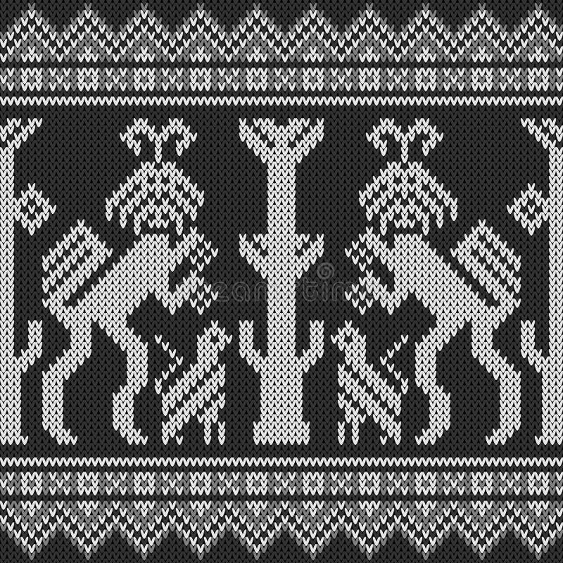 Struttura del maglione di balinese Struttura tradizionale dell'Indonesia Modello tricottante senza cuciture in Gray Colors illustrazione di stock Struttura del maglione di balinese Struttura tradizionale dell'Indonesia Modello tricottante senza cuciture in Gray Colors illustrazione di stock