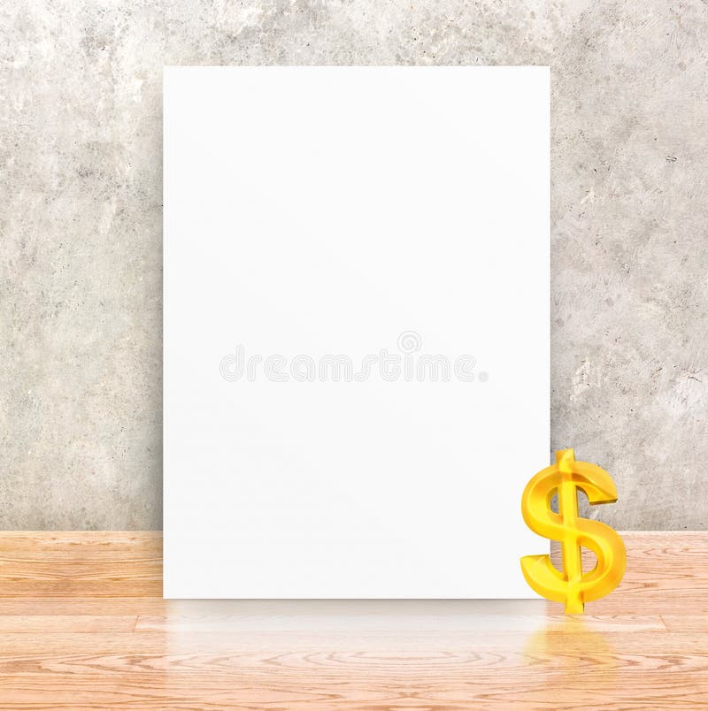Struttura del manifesto e matita nera al muro di cemento e di legno di carta royalty illustrazione gratis