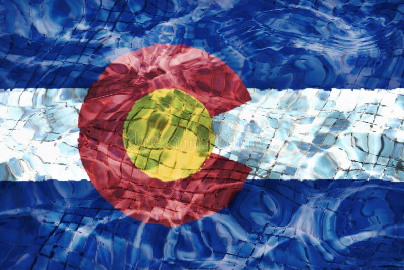 Struttura della bandiera nello stagno, acqua di Colorado immagine stock libera da diritti Struttura della bandiera nello stagno, acqua di Colorado immagine stock libera da diritti