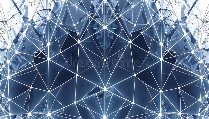 Struttura della dome geodetica con modelli geometrici Generative AI illustrazione vettoriale