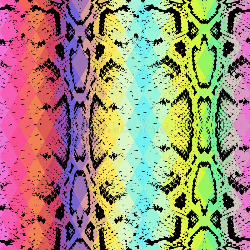 Struttura della pelle di serpente con il rombo colorato Priorità bassa geometrica Backg giallo rosa porpora senza cuciture di ver illustrazione vettoriale Struttura della pelle di serpente con il rombo colorato Priorità bassa geometrica Backg giallo rosa porpora senza cuciture di ver illustrazione vettoriale
