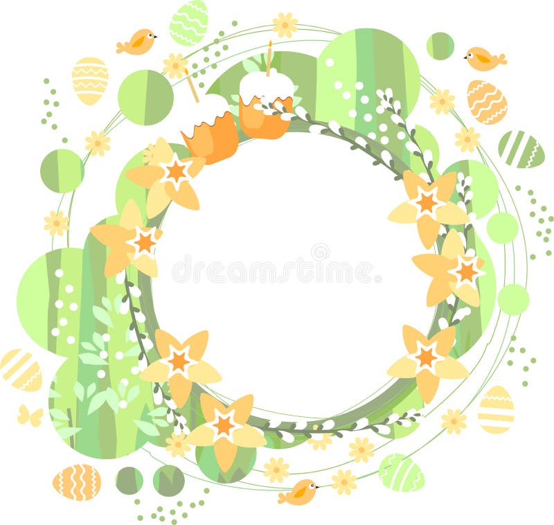 Struttura della primavera con i narcisi royalty illustrazione gratis Struttura della primavera con i narcisi royalty illustrazione gratis