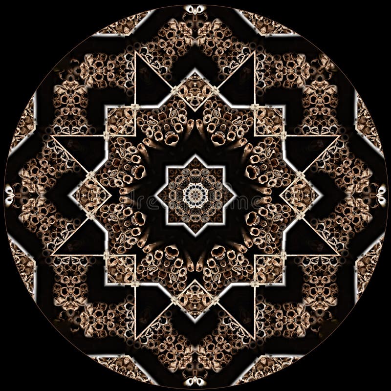 Struttura della stella di progettazione di arte di Digital sul nero illustrazione vettoriale Struttura della stella di progettazione di arte di Digital sul nero illustrazione vettoriale