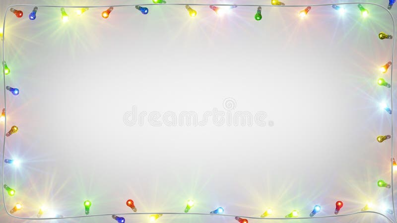 Christmas light bulbs frame. computer generated festive background. Christmas light bulbs frame. computer generated festive background