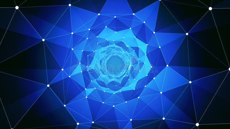 Struttura di connessione alla rete di intelligenza artificiale illustrazione di stock
