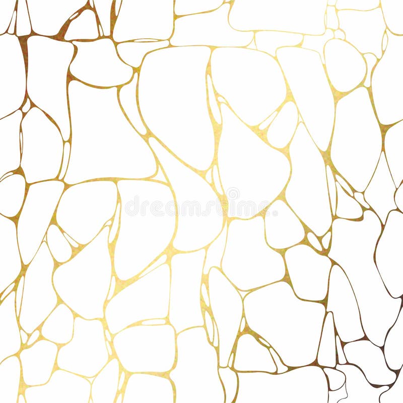 Struttura di marmo bianca con oro Reticolo decorativo di vettore