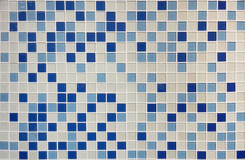 Struttura di piccoli quadrati del mosaico nel bianco e della marina ceramica fino a fotografia stock libera da diritti Struttura di piccoli quadrati del mosaico nel bianco e della marina ceramica fino a fotografia stock libera da diritti
